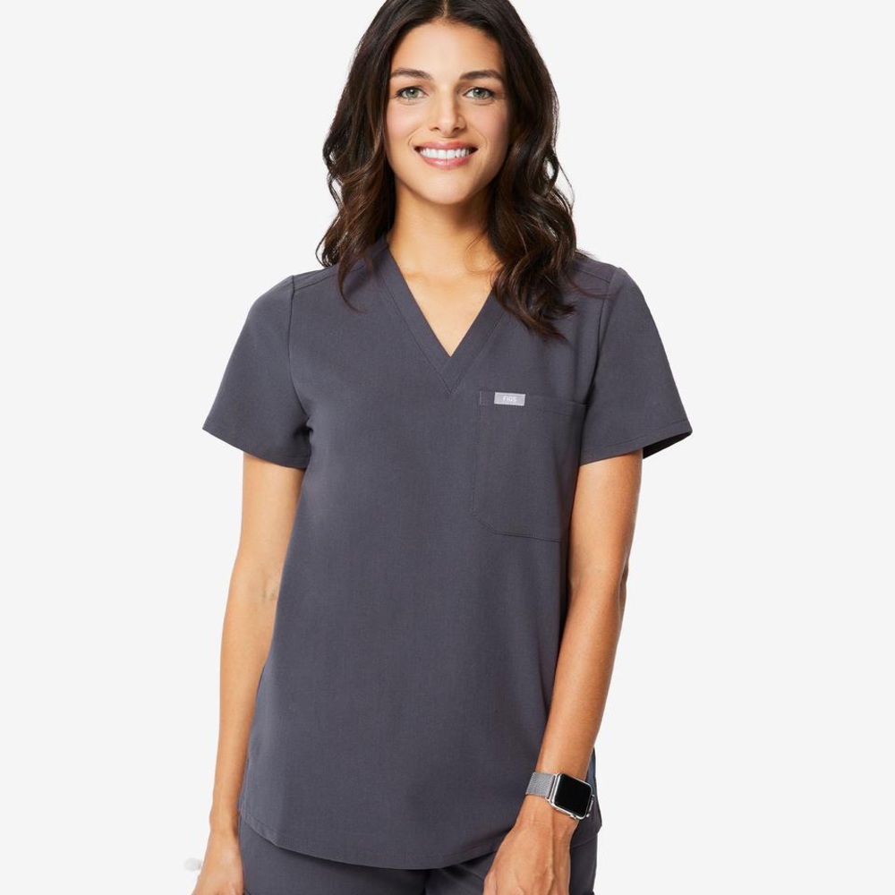 Charcoal FIGS Scrub Top